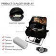 thumbnail image 4 of FUIALDOLG Brown Horse Print Crossbody Shoulder Bag Polyester, 2 Layer Adjustable Crossbody Cell Phone Purse for Women and Daily Travel, 4 of 7