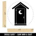 thumbnail image 2 of Outhouse Silhouette Toilet Self-Inking Rubber Stamp Ink Stamper - Dry Pad (No Ink) - Mini 1/2 Inch, 2 of 7
