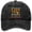 Black, variant on Washed Printed Old School Baseball Cap – Vintage Retro Style Cotton Hat with Adjustable Fit for Men and Women
