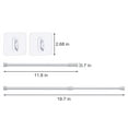 thumbnail image 2 of 2 Pack Spring Tension Rods with 4Pcs Adhesive Hooks, 11.8"-19.7" Adjustable Short Curtain Rod for Bathroom Wardrobe Closet Windows, 2 of 11