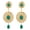 D169 Green, variant on by Touchstone gold tone Indian bollywood faux Emerald dazzling bridal jewelry chandelier earrings for women