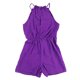 thumbnail image 2 of bar III Mujer Dot Halter Romper Mono, Púrpura, Pequeño, 2 of 2