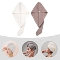 thumbnail image 2 of Toalla para secar el cabello y turbante de microfibra, gorro absorbente para mujer de secado rápido., 2 of 5