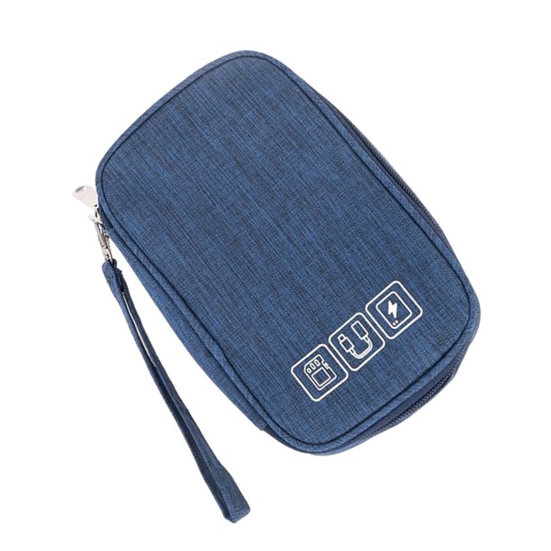 Jumpingount Bolsa de almacenamiento para cables de carga, organizador de cables para PC y teléfono móvil, accesorios electrónicos, bolso con cremallera, Bolsas de mensajero y de hombro Azul oscuro Jumpingount AP010552-05B