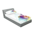 thumbnail image 2 of Ambesonne Cartoon Fitted Sheet & Pillow Sham Set, Fish Sea Theme, Twinxl, Multicolor, 2 of 2