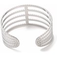 thumbnail image 3 of 1Pcs 304 Stainless Steel Bangles Hollow Cuff Bangles for Women Stainless Steel Color Jewelry Making Bracelets for Necklace Bracelet Jewelry Making Inner Diameter: 2-1/8 inch(5.4cm) DIY Making, 3 of 3