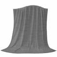 thumbnail image 6 of Vintage Dark Gray Blanket Soft Cozy Warm Throw Blanket for Couch, Plush Fuzzy Flannel Fleece Blankets for Sofa, Farmhouse Retro Solid Color Linen Texture Bed Blankets Gifts for Men, 40"x50", 6 of 9