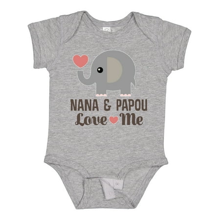 

Inktastic Nana and Papou Love Me Gift Baby Boy or Baby Girl Bodysuit
