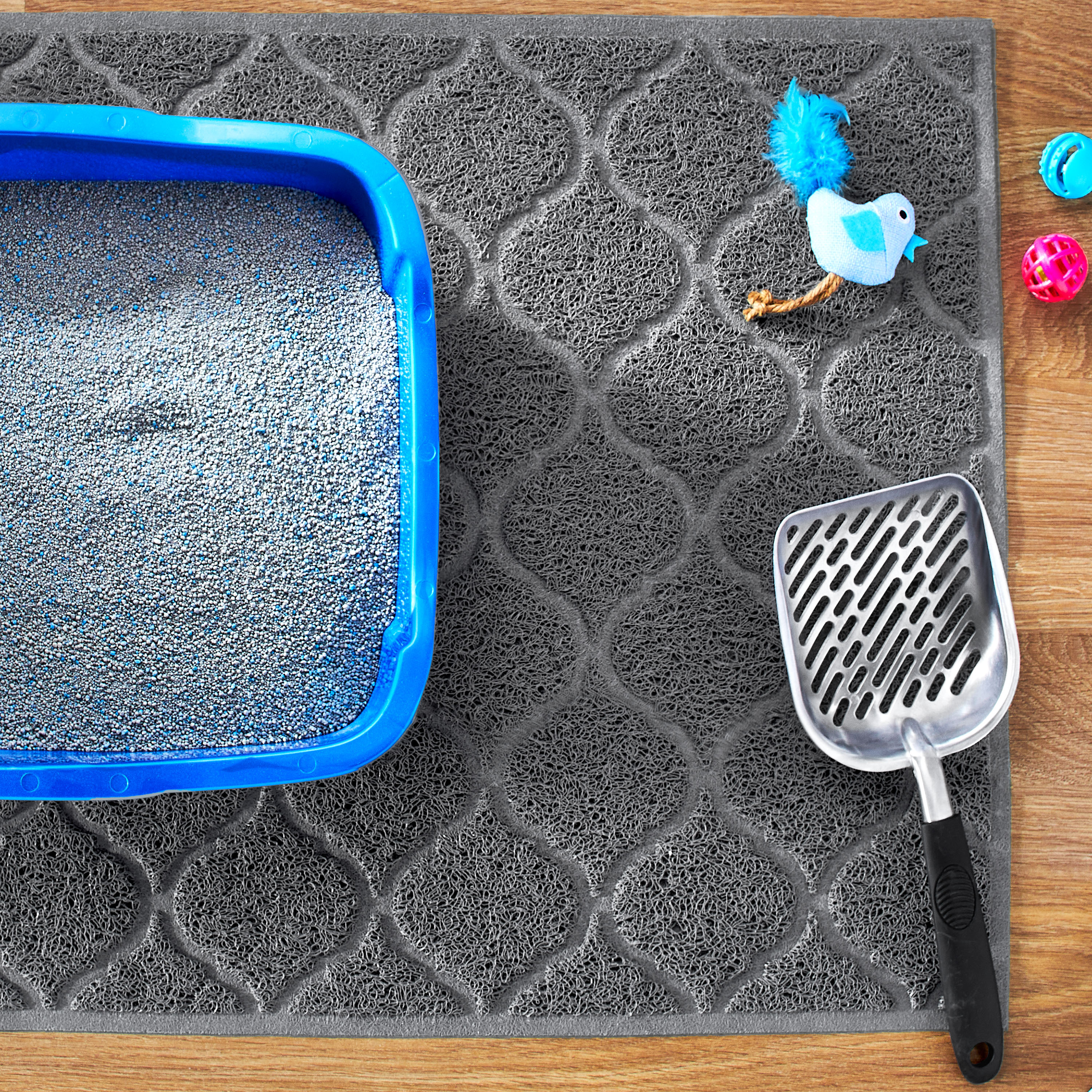 Vibrant Life Large Drizzle Cat Litter Mat, Gray 35x23 photo 2