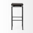 thumbnail image 7 of Mercana Givens 30.25" Seat Height Black Wood Seat Black Metal Base Stool, 7 of 7