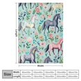 thumbnail image 4 of ARISTURING Horse Throw Blanket Super Soft Warm Floral Horse Blanket for Girls Kids, Cozy Plush Farm Stuffed Animal Horse Gifts Bedding Blanket for Women Bed Couch Sofa, 4 of 6