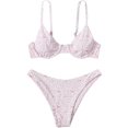 thumbnail image 1 of Maillot de Bain Deux Pièces pour Femmes, Bikini Triangle et String à Nouer sur le Côté, 1 of 5