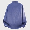 thumbnail image 6 of JTSRKL Classic Plaid Oxford Cloth Shirts for Men Long Sleeve Lapel Button Pocket Shackets Casual Office Wear Relaxed Fit Versatile Tops, 6 of 6
