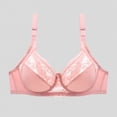 thumbnail image 2 of AJGRHE Women Active BraDouble Lace Lingerie Plus Size Bra for Full Support and Comfort 105D Pink, 2 of 6