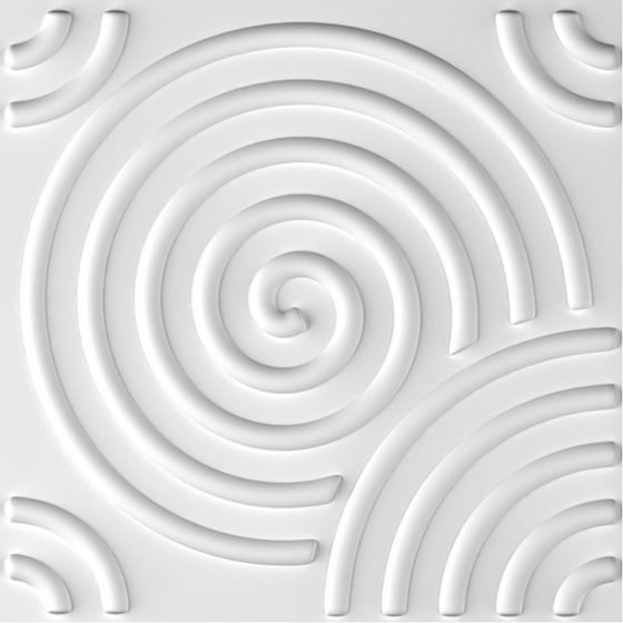 Paintable 3d Wall Panels White Vortex 12 Tiles 32 Sq Ft