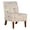 Script Print, variant on Riverbay Furniture 17.5" Contemporary Fabric Script Slipper Chair in Beige