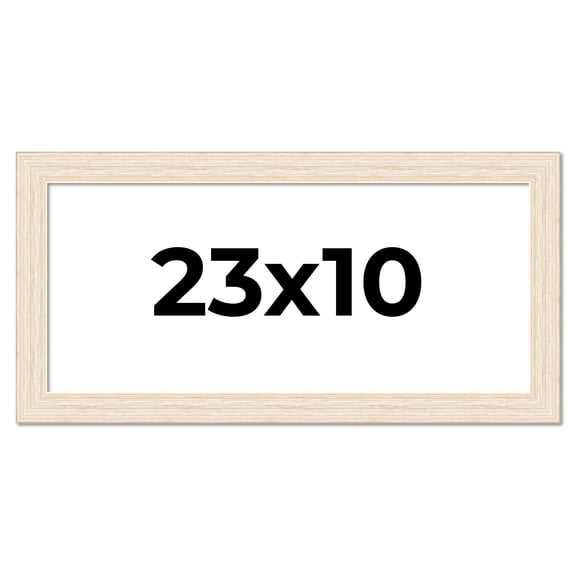 23x10 Frame White Real Wood Picture Frame Width 1.5 inches | Interior Frame Depth 0.5 inches | Barn
