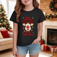thumbnail image 2 of sdbrld Girls Christmas Shirts for 2T 3T Toddler Kids Cute Short Sleeve Xmas Holiday Graphics Tee Tops Sizes 2-3 Years, 2 of 4