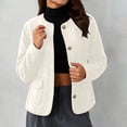 thumbnail image 5 of Wyongtao Womens Plus Size Jackets Single Breasted Collarless Cropped Tweed Blazers Dressy Business Fall Coat with Pockets (XL, White), 5 of 5