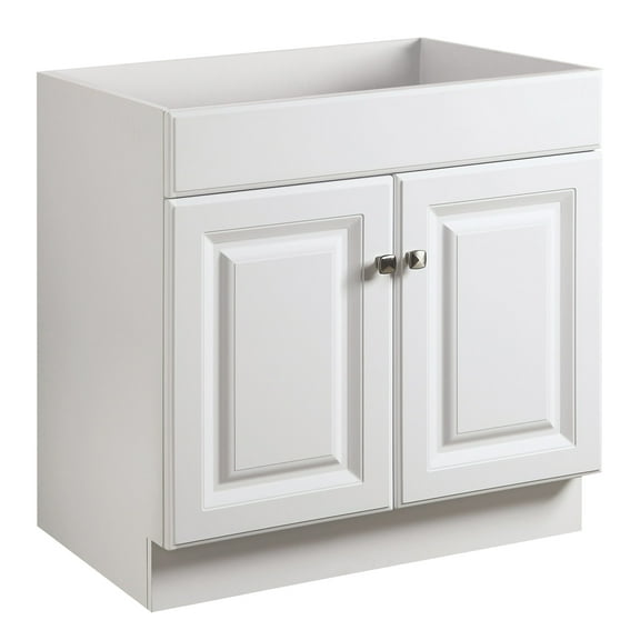 Design House Solid Wood Wyndham 24" Ready to Assemble 2-Door Bath Vanity Cabinet, White