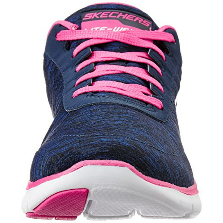 Women's Flex Appeal 2.0 Sneaker, Navy Pink, 10 M US Walmart.com