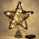 thumbnail image 4 of Estrella de Corona del Árbol de Navidad | Decoración de estrellas de cinco puntas de hierro con luces cálidas incorporadas | Marco metálico gris | 11,81x9,84 pulgadas | Adorno colgante reutilizable, 4 of 6
