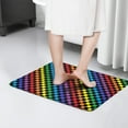 thumbnail image 4 of Colorful Rainbow Checkered Flannel Non Slip Door Rugs,Washable Door Mats Indoor,Decorative Door Mats,Dirt-Resistant and Absorbent Doormat for Entrance,Bedroom,Kitchen,Bathroom,23.5"x16", 4 of 5