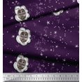 thumbnail image 2 of Soimoi Rayon Fabric Star & Owl Bird Fabric Prints by Yard 56 Inch Wide, 2 of 3