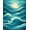 Teal, Pattern 2, variant on ODIKA 4'x6' Machine Washable Non-Slip Area Rug, Dynamic Geometric Swirls with Modern Artistic Flair High Traffic Rug, Teal, 154432