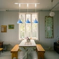 thumbnail image 3 of Kiven 3-Light J-Type Track Lighting Pendants Adjustable Height,Modern J Track Pendant Lights,Decorative Track Lighting Fixture for Kitchen Island Hallway Restaurant,Blue, 3 of 7