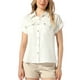 thumbnail image 1 of CAMISA DE BOTONES DE CHIFFON CHIC INSPIRADOR PARA MUJERES, BLUSA CORTA Y ELEGANTE DE MANGA CORTA, BLANCA, TALLA 2XL, 1 of 6