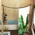 thumbnail image 7 of ‎NingFu 38" to 72" Adjustable Arched Curved Shower Curtain Rod, Aluminium, 7 of 7