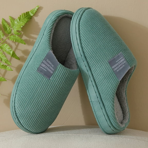 Slippers for Women Men 2025 Fall Winter Plush Lined Soft Cozy Warm Slip On Slides Indoor House Slippers