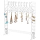 thumbnail image 1 of Exhibidor de aretes acrílico transparente, organizador de aretes colgantes con 10 ganchos para ropa., 1 of 9