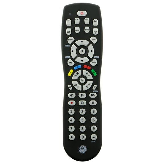 GE 8-Device Universal TV Remote Control in Black, 24927
