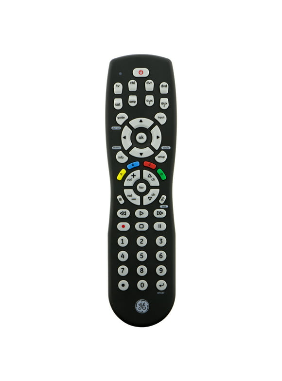 GE 8-Device Universal TV Remote Control in Black, 24927