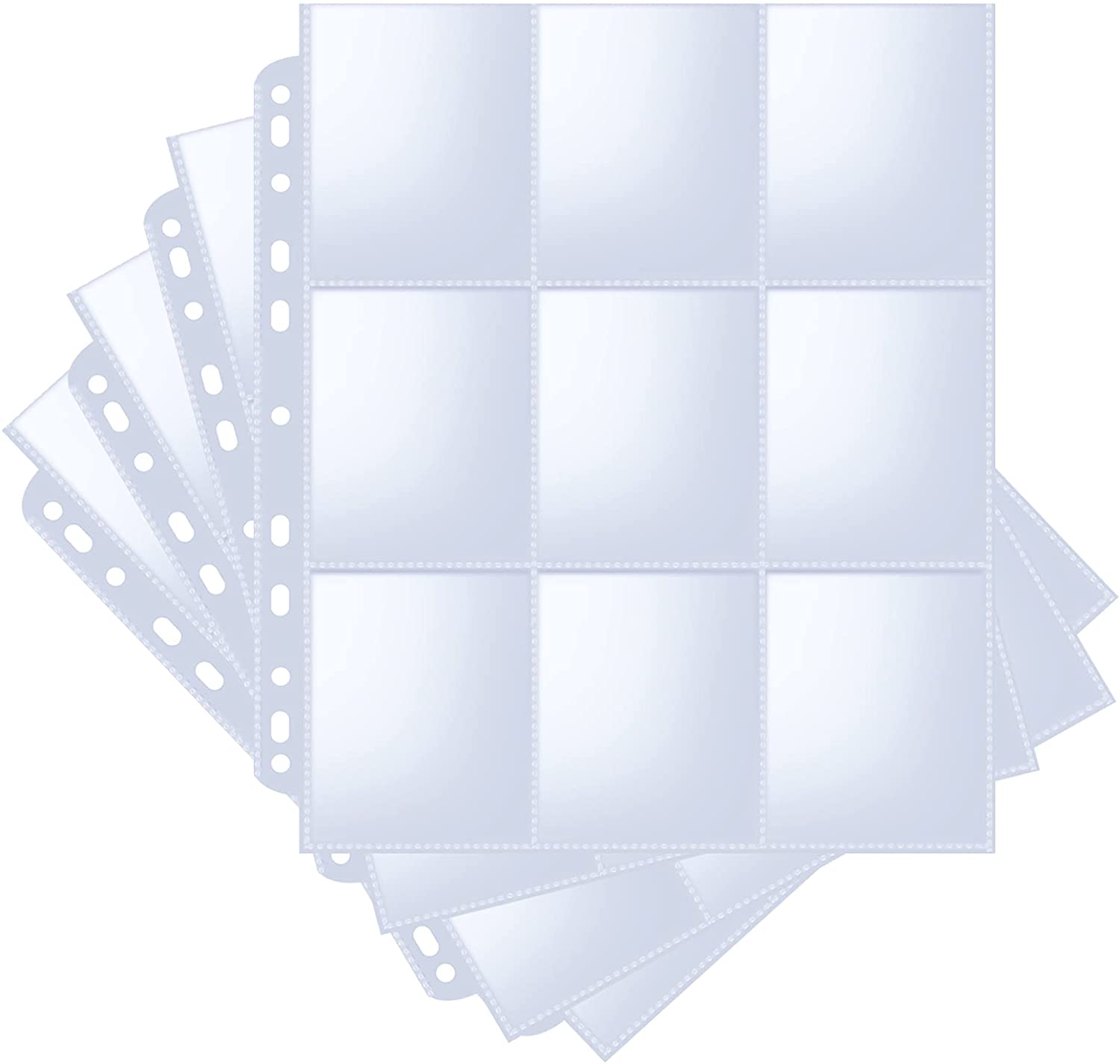 36 Pack Trading Card Sleeve Pages, 9 Pocket Trading Card Storage, 11