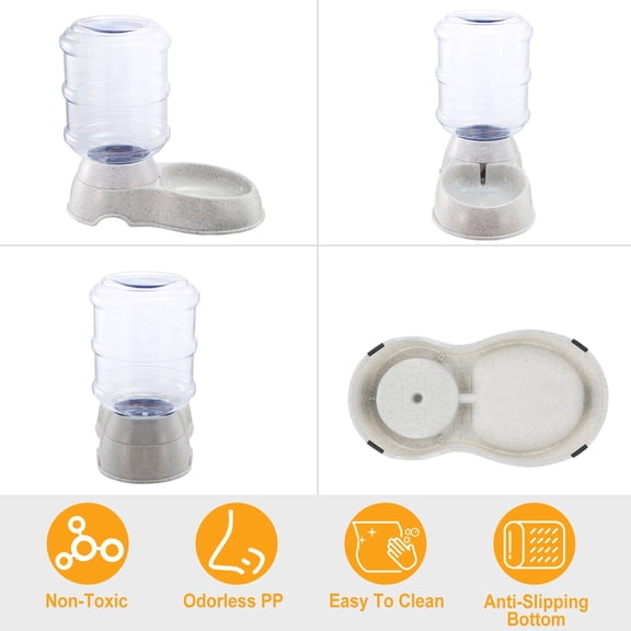 TeqHome Pet Gravity Pet Water Dispenser Pet Water Feeder Automatic Gravity Dog Cat Waterer