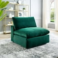 thumbnail image 2 of Sofa Middle Chair, Velvet, Green, Modern Contemporary Urban Design, Living Lounge Room Hotel Lobby Hospitality, 2 of 8