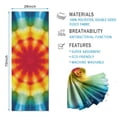 thumbnail image 2 of Tie Dye Soft Petal Ring Pattern Hot Yoga Mat Towel Non Slip for Hot Yoga - Quick-Drying Yoga Mat Cover with 4 Corner Pockets with Travel Bag - Hot Yoga Towel Non Slip 70"x26", 2 of 6