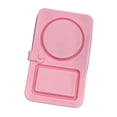 thumbnail image 3 of Recipiente de silicona para aperitivos con tapa, fácil de limpiar, con compartimento doble para salsas y condimentos, para el hogar y el trabajo. Rosa, 3 of 8