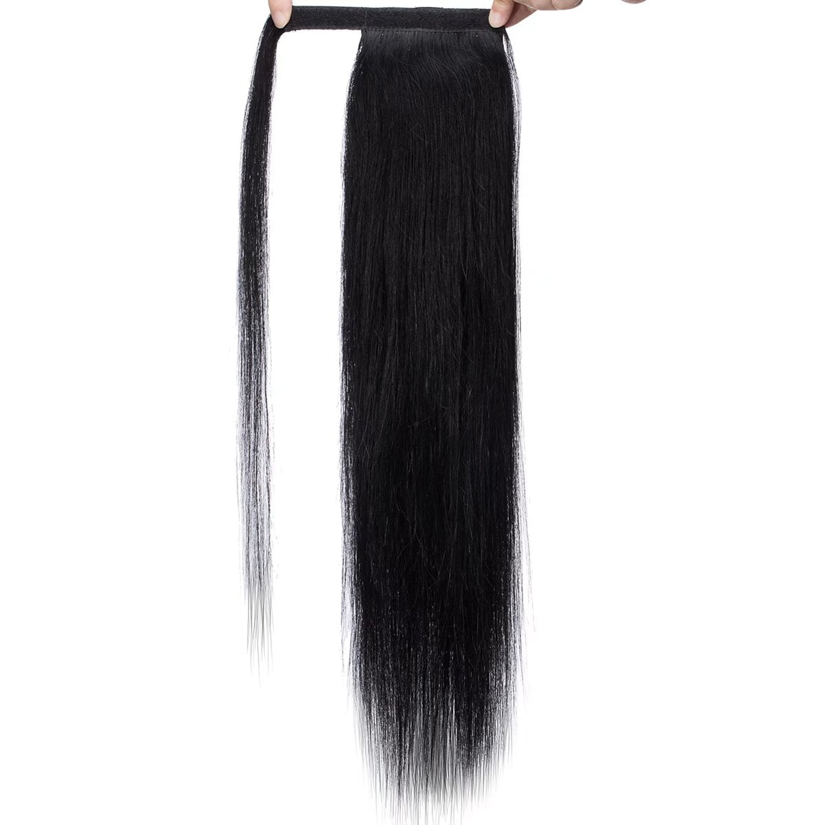MY-LADY Women Clip in Ponytail Thick 100% Remy Human Hair Extensions Warp Around One piece Hairpiece Straight
