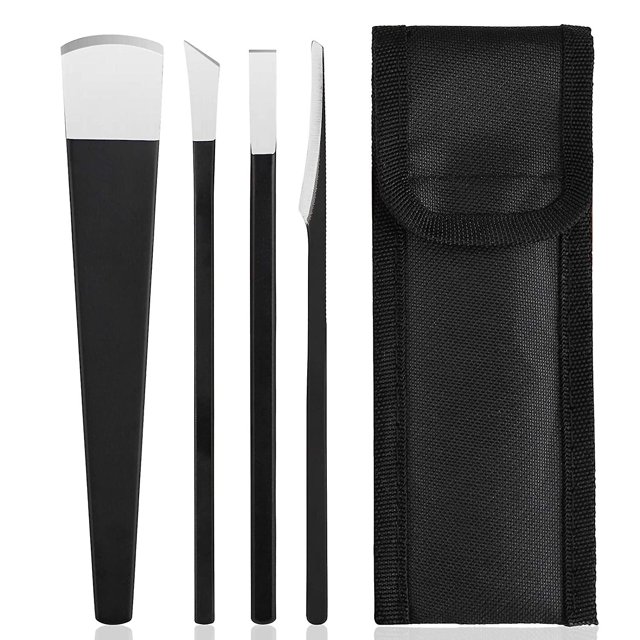 Juego De Cortadores De Pedicura, Juego De 4 Tijeras Para Uñas En Línea, Pinzas Correctoras, Tijeras Desmaquillantes Con Bolsa De Transporte, Tijeras De Pedicura De Acero Con Alto Manganeso