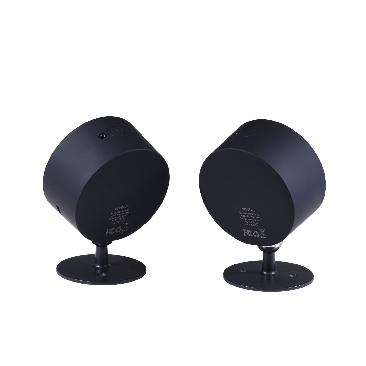 Vivitar RGB Puck Lights 2 Pack - Rechargeable LED Puck Lights with Remote, Magnetic Wall Mount, 360-Degree Rotating Color Changing Accent Lights with Stand