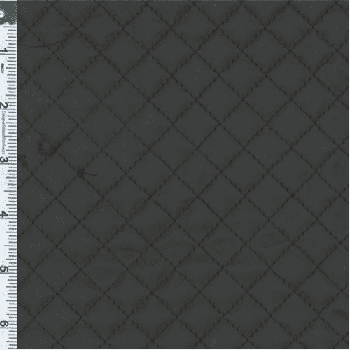 Slate Black Quilted Vinyl Decorating Fabric, Fabric Sold By the Yard