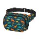 thumbnail image 2 of Balery Colorful Dinosaur Mochila Cinturón para Mujeres y Hombres, Bolsa de Cintura Impermeable de Doble Capa con Correa, 2 of 9