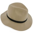 thumbnail image 3 of Walrus Hats Endeavour Camel Wool Felt Fedora - Floppy Brim Hat for Men & Women - 100% Australian Wool with Stylish Ribbon Band, 3 of 6