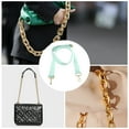 thumbnail image 4 of Unique Bargains 1 Pc Solid Color Light Gold Tone Hook Handbag Strap for Dating Cyan Green Nylon, 4 of 4