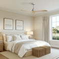 thumbnail image 2 of Sofucor 52-Inch Ceiling Fan with Light and Remote, Dimmable LED, 3 Reversible Natural Wood Blades, Indoor/Outdoor, 2 of 11