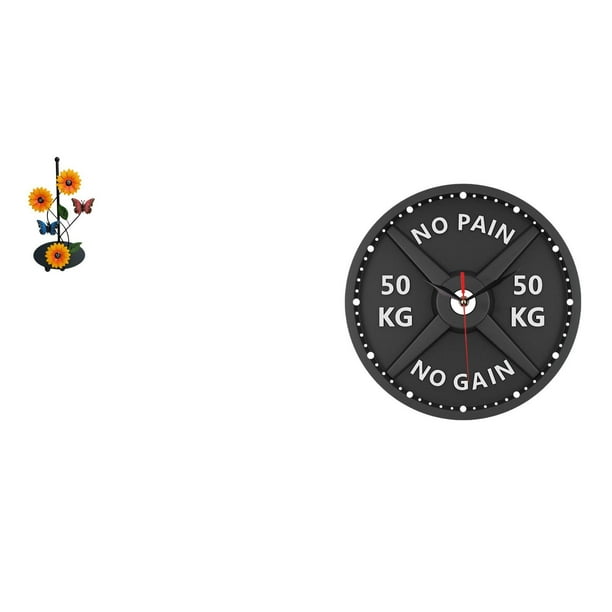 Soporte de papel higiénico,Porta toallas de papel de encimera,Reloj de gimnasio,Reloj de pared con barra para gimnasio en casa Reloj de culturismo,Sala de entrenamiento moderna,decoración